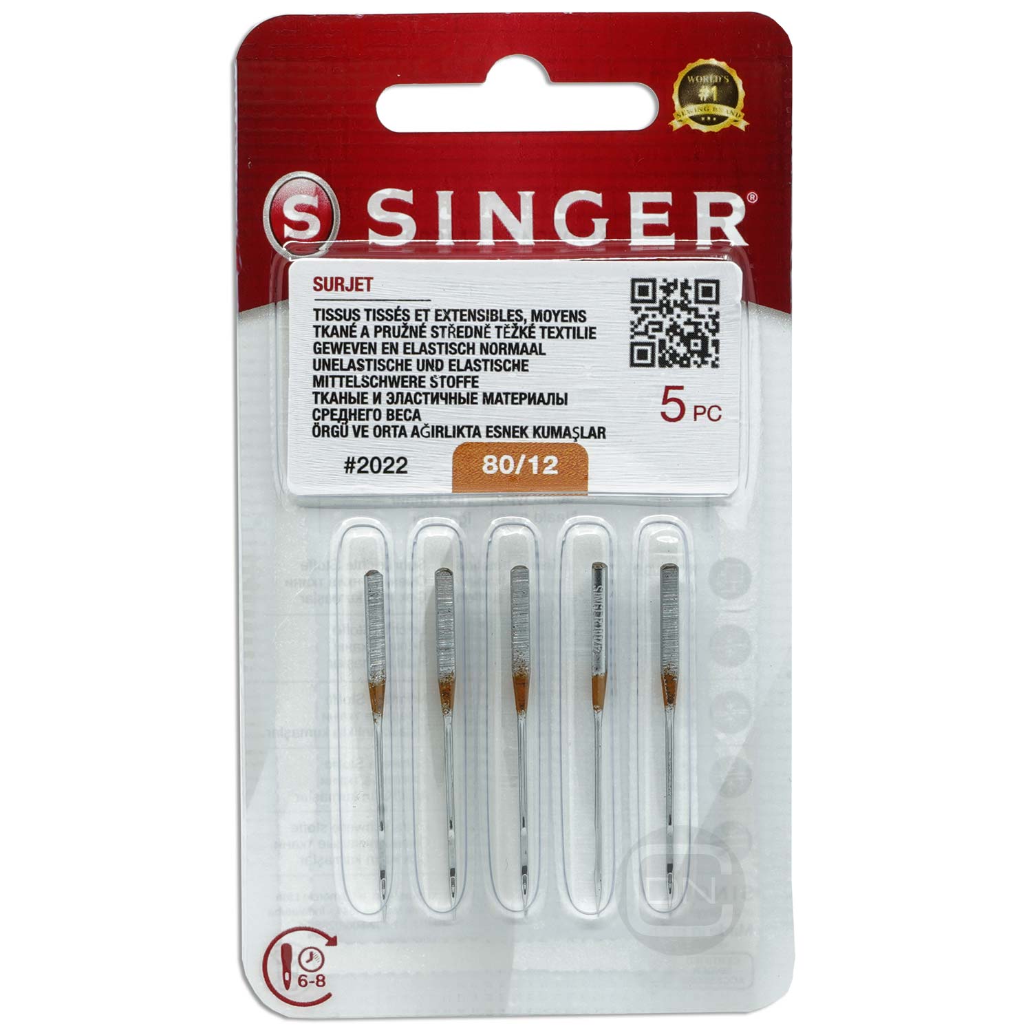 overlock_nadel_0325600 Overlocknadel ELx705 Stärke 80 5er Pack SINGER