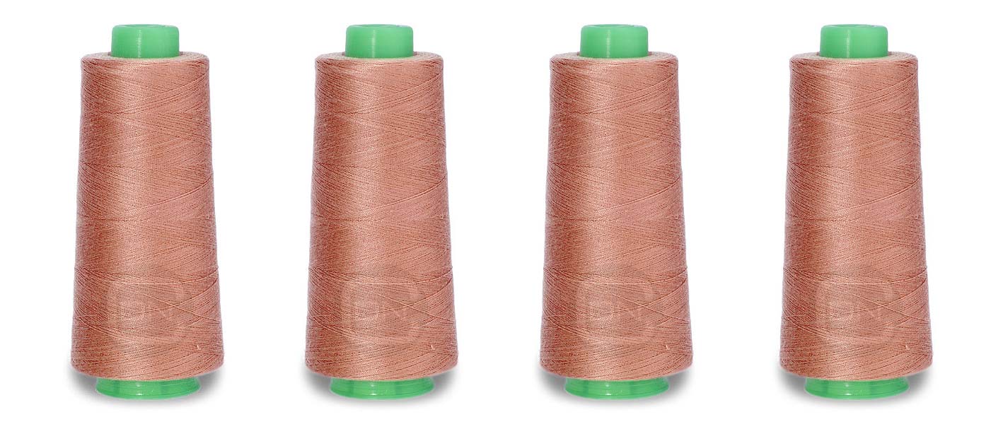 Overlockgarn 4x 2500m Farbe papaya 100% Polyester