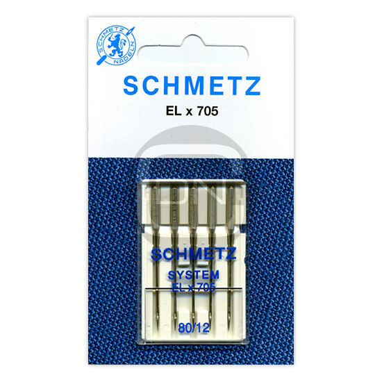fd16fab38ce7a2ab5a7639902975d1b7 Overlocknadel ELx705 Stärke 80, 5er Pack (Schmetz)