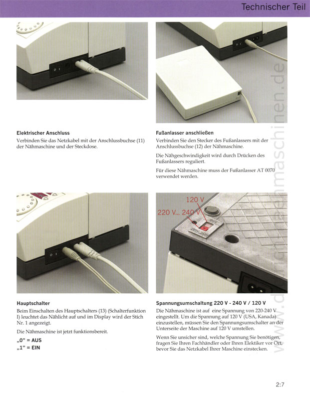 Anleitung Pfaff expression 2036 2046 