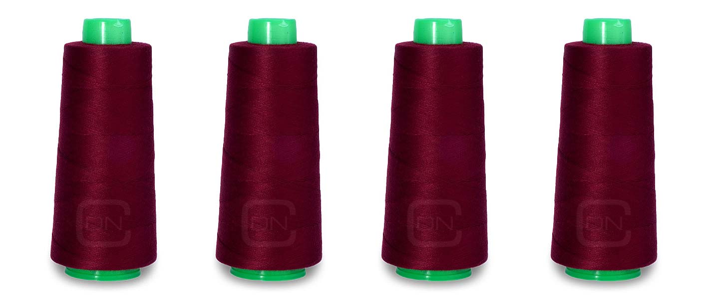 Overlockgarn 4x 2500m Farbe brombeer 100% Polyester