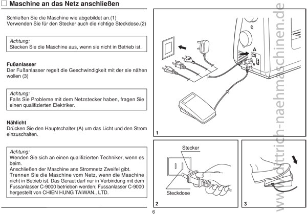 Anleitung SINGER 3707 3709 3722 3810 3820 3825