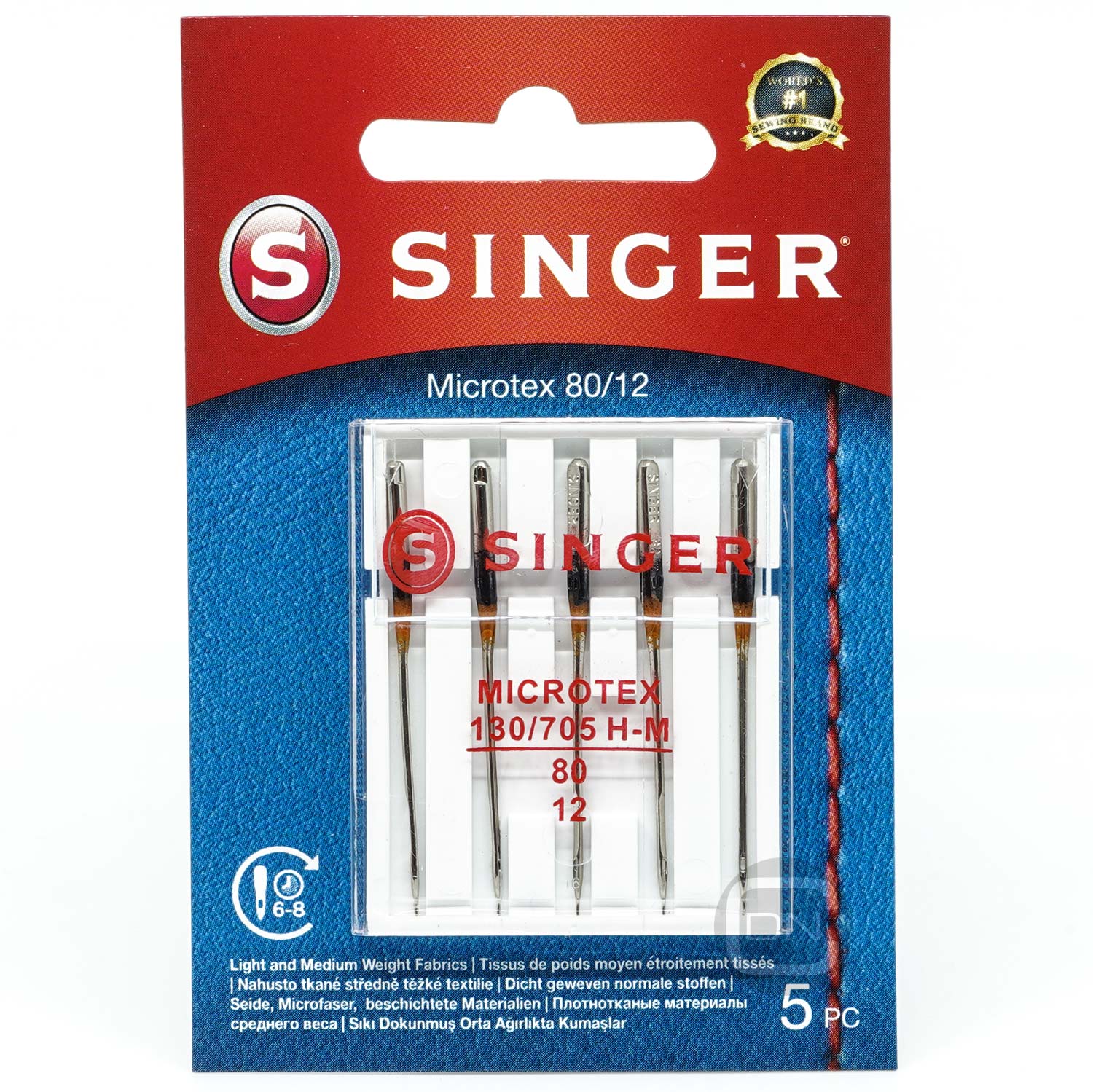 microtex_nadel_1710100 Microtex Nadel Stärke 80 5er Pack SINGER