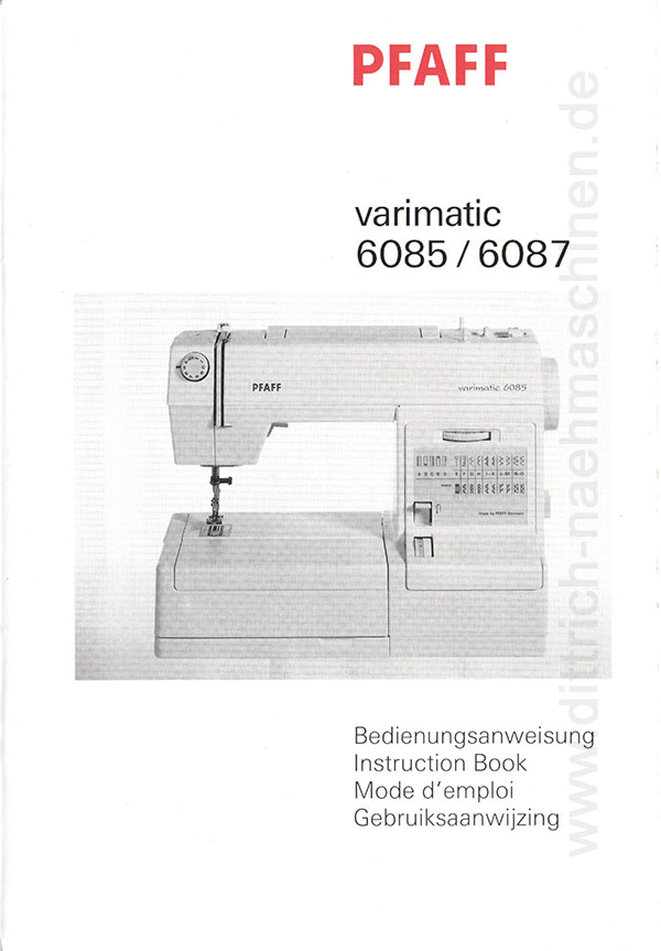 Anleitung Pfaff varimatic 6085 6087