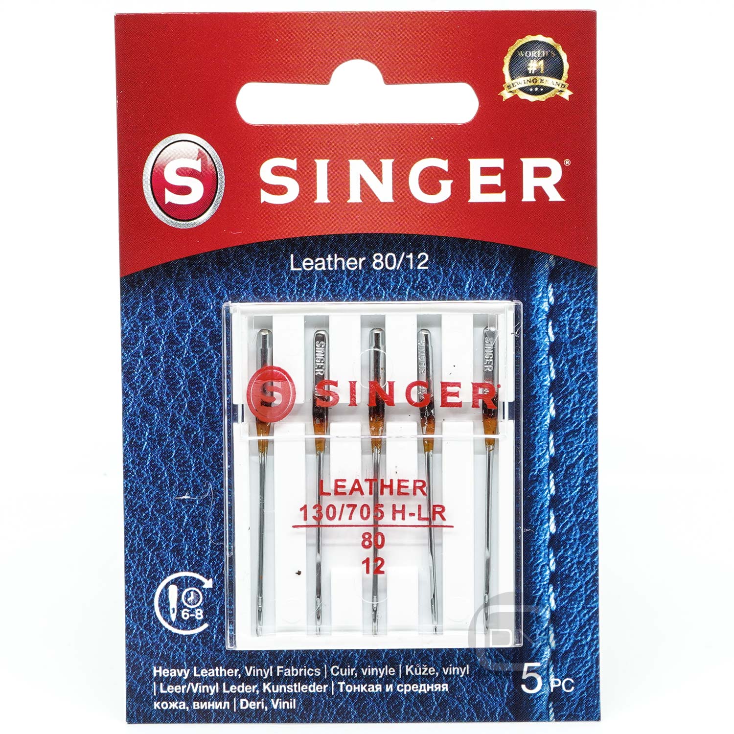 Leder Nadel Stärke 80 5er Pack SINGER