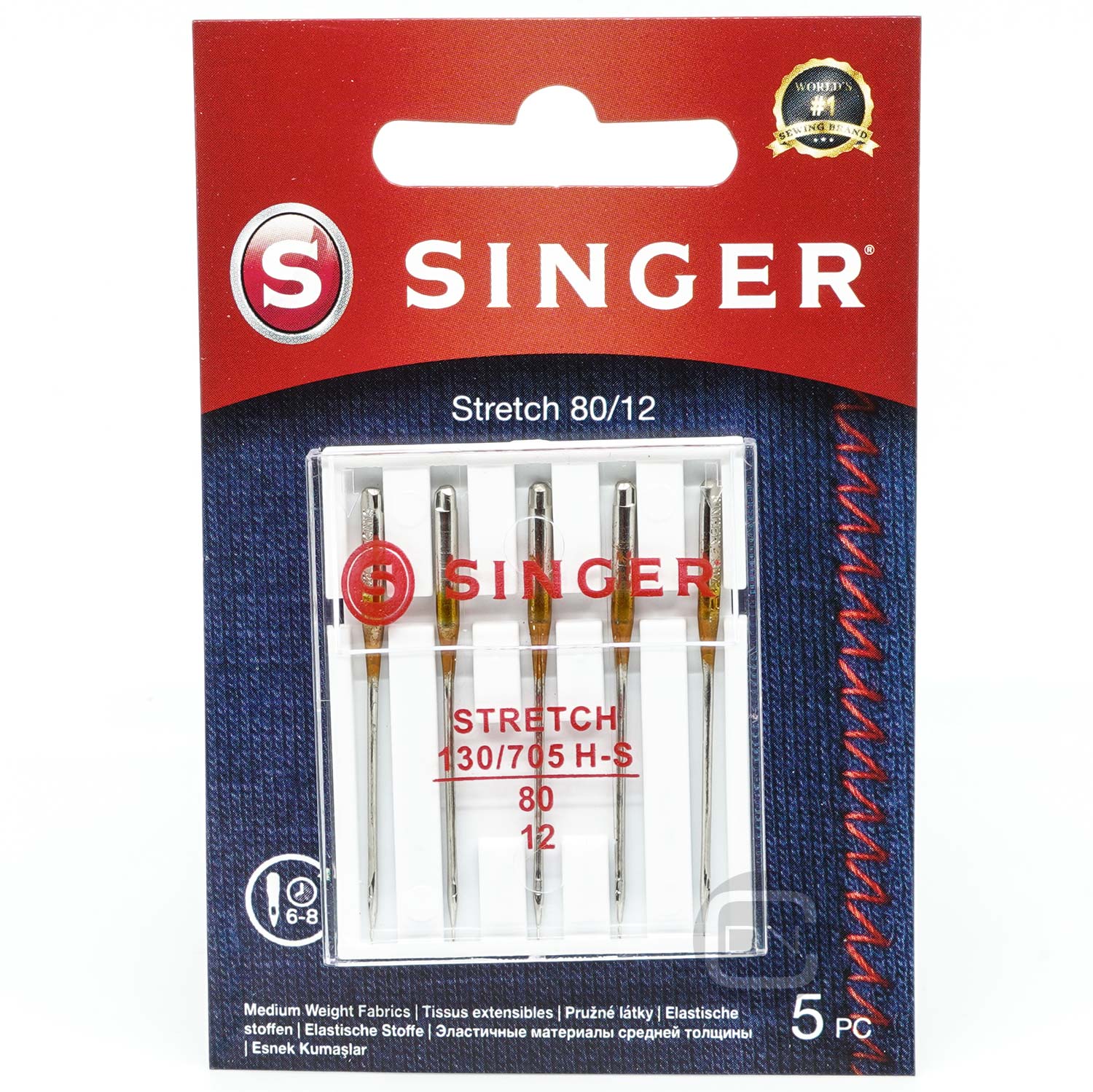 Stretch Nadel Stärke 80 5er Pack SINGER