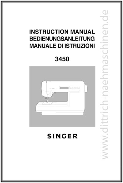 Anleitung SINGER Rumina 3450