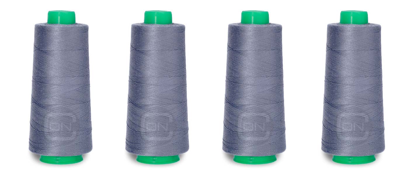 Overlockgarn 4x 2500m Farbe 910 fog 100% Polyester