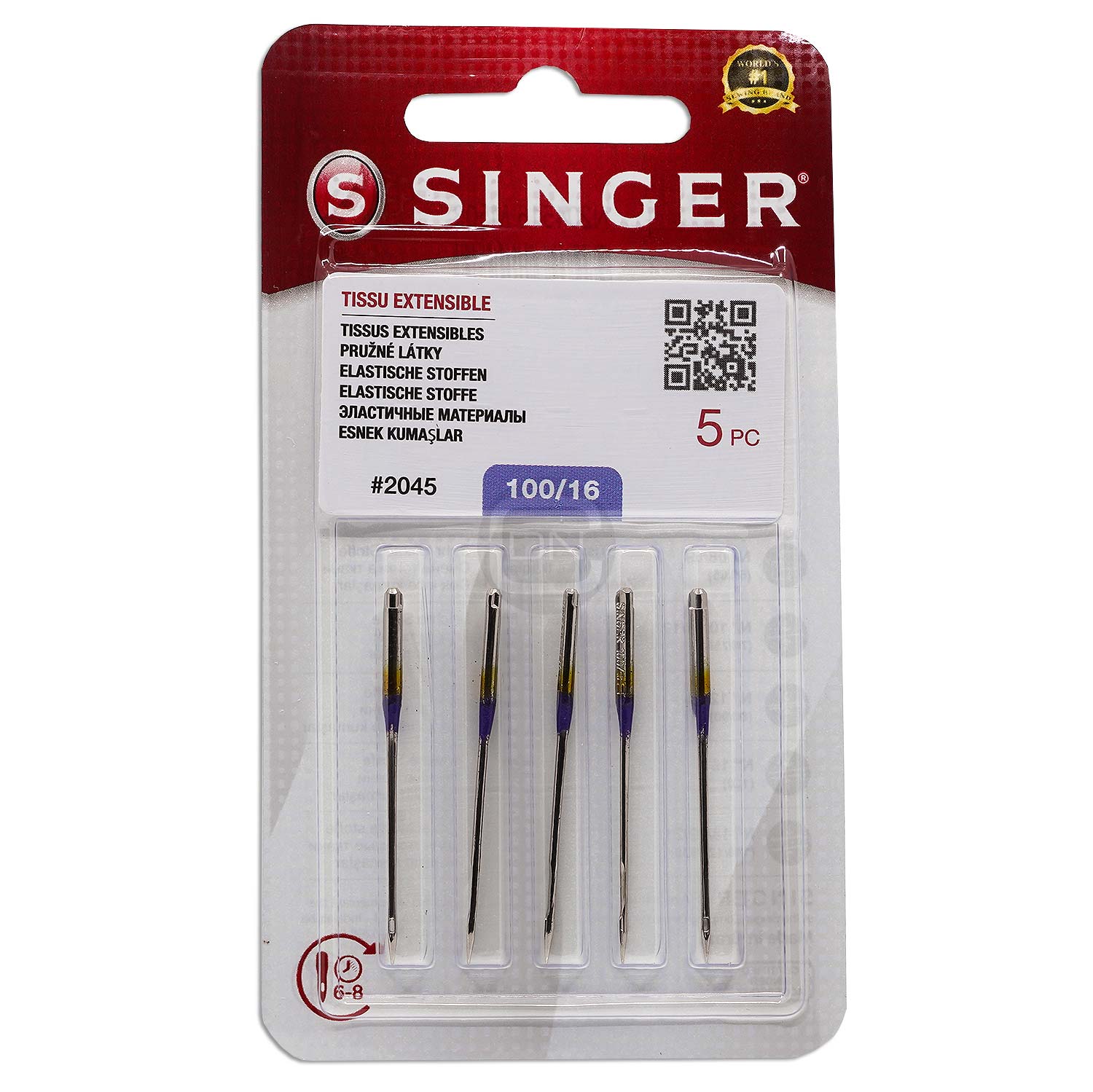 Jersey Nadel Stärke 100 5er Pack SINGER