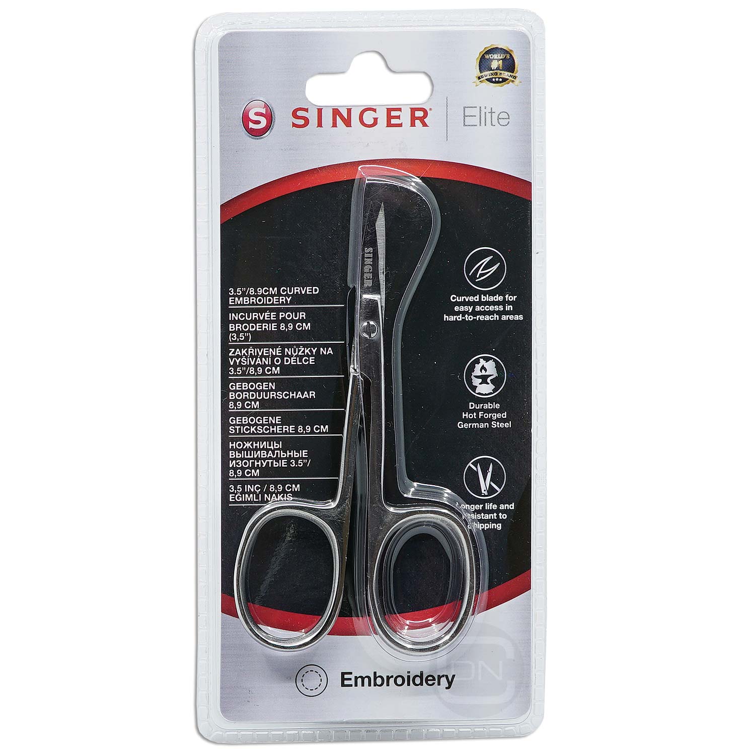 Stickschere 8,9 cm gebogen SINGER Elite