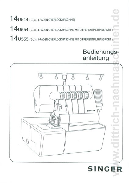 Anleitung SINGER 14U544 14U554 14U555 