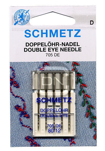 2fb279e0278384e88332a83b6d772682 Doppelöhr Nadel Stärke 80, 5er Pack Schmetz