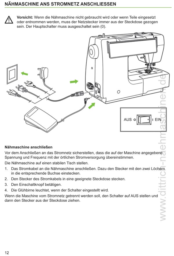 Anleitung Pfaff smart 200c 