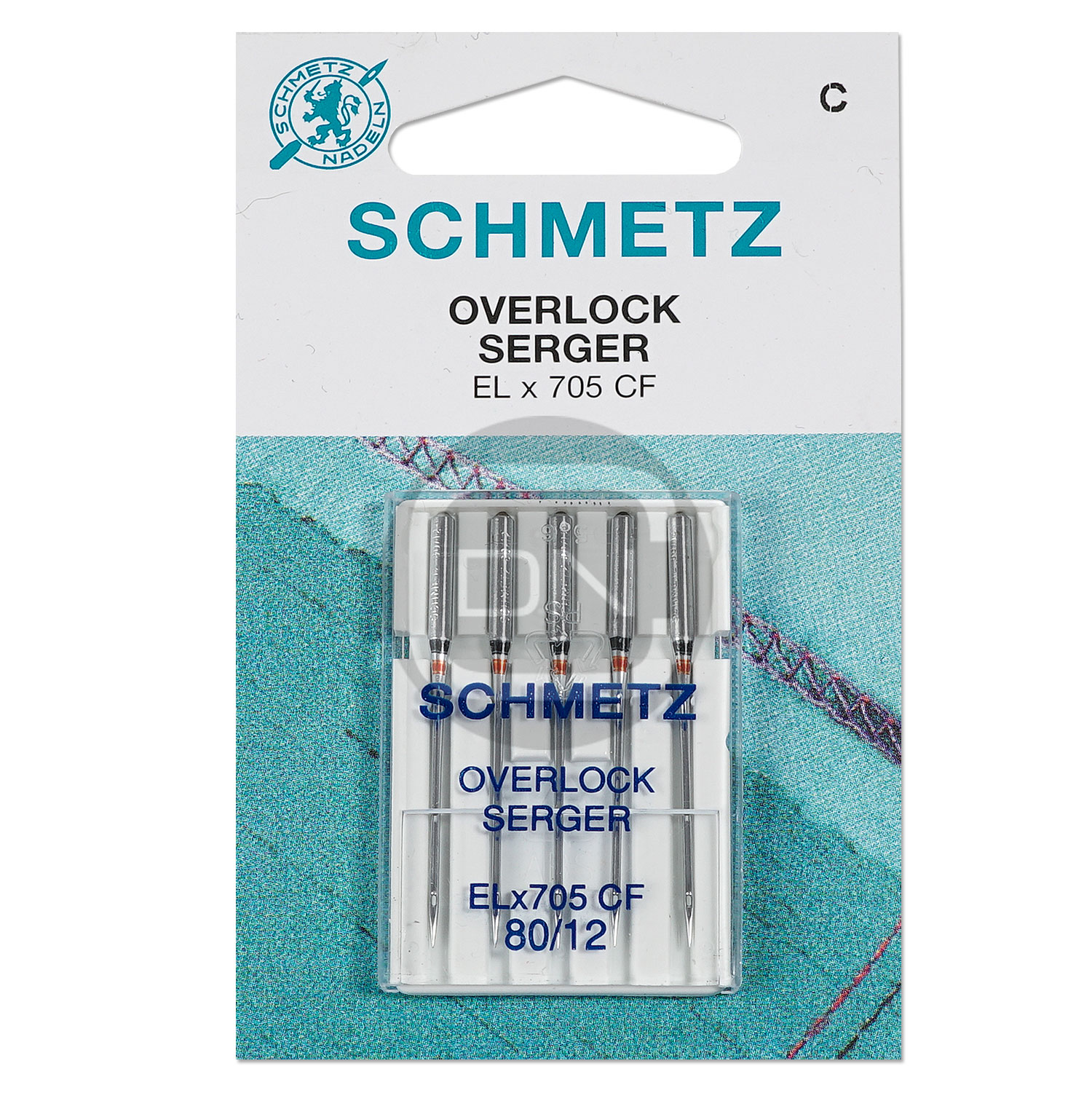 overlock_nadel_0367900 Overlocknadel ELx705 CF, Stärke 80, 5er Pack (Schmetz)