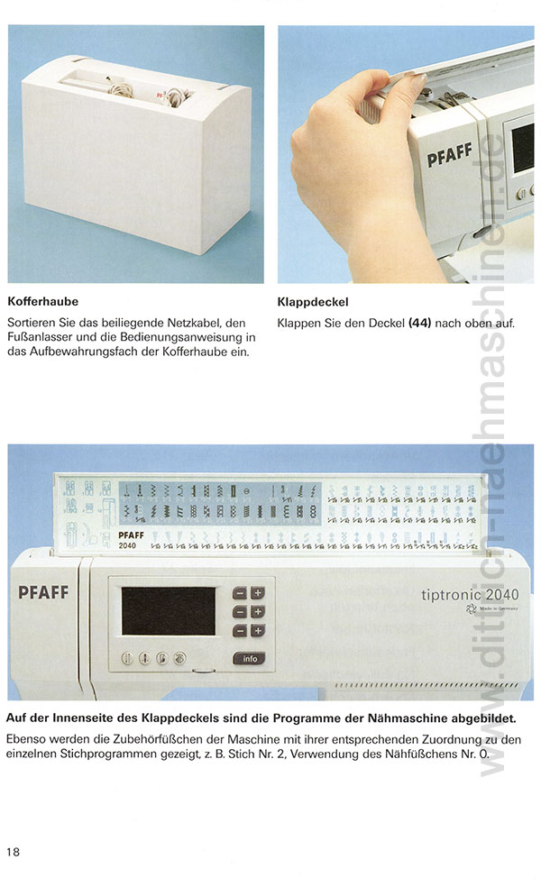 Anleitung Pfaff tiptronic 2030 2040 