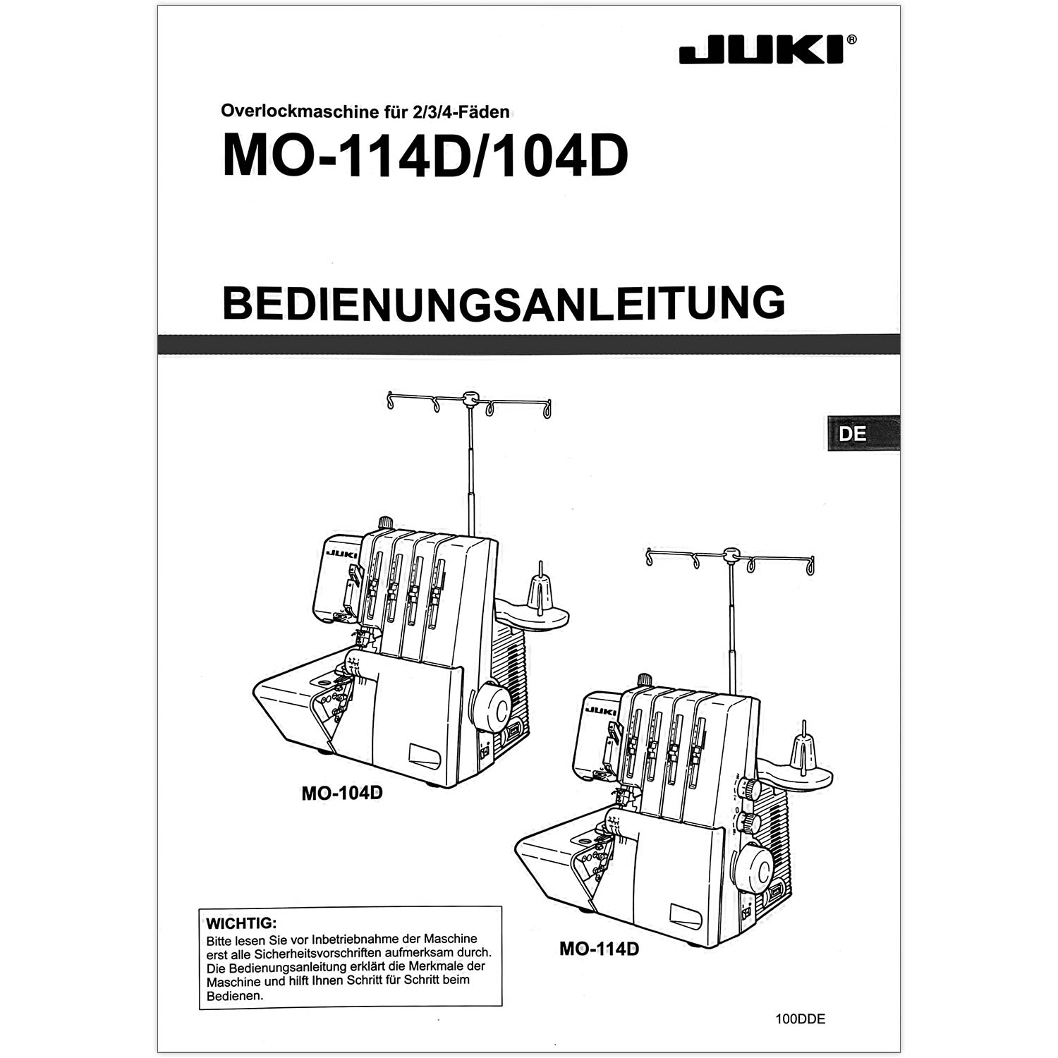 Anleitung Juki MO-104D MO-114D