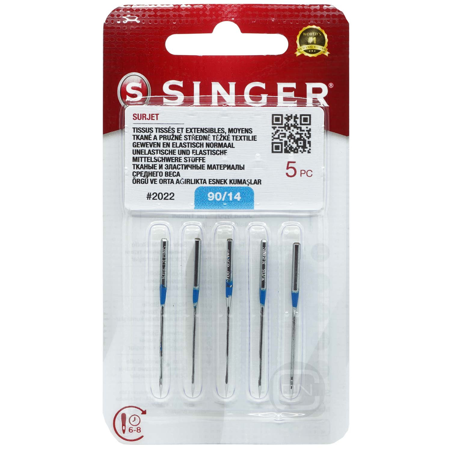 overlock_nadel_1712600 Overlocknadel ELx705 Stärke 90 5er Pack SINGER