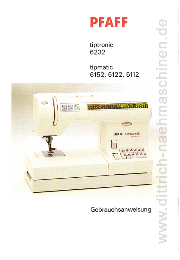 Anleitung Pfaff tipmatic 6112 6122 6152 tiptronic 6232 