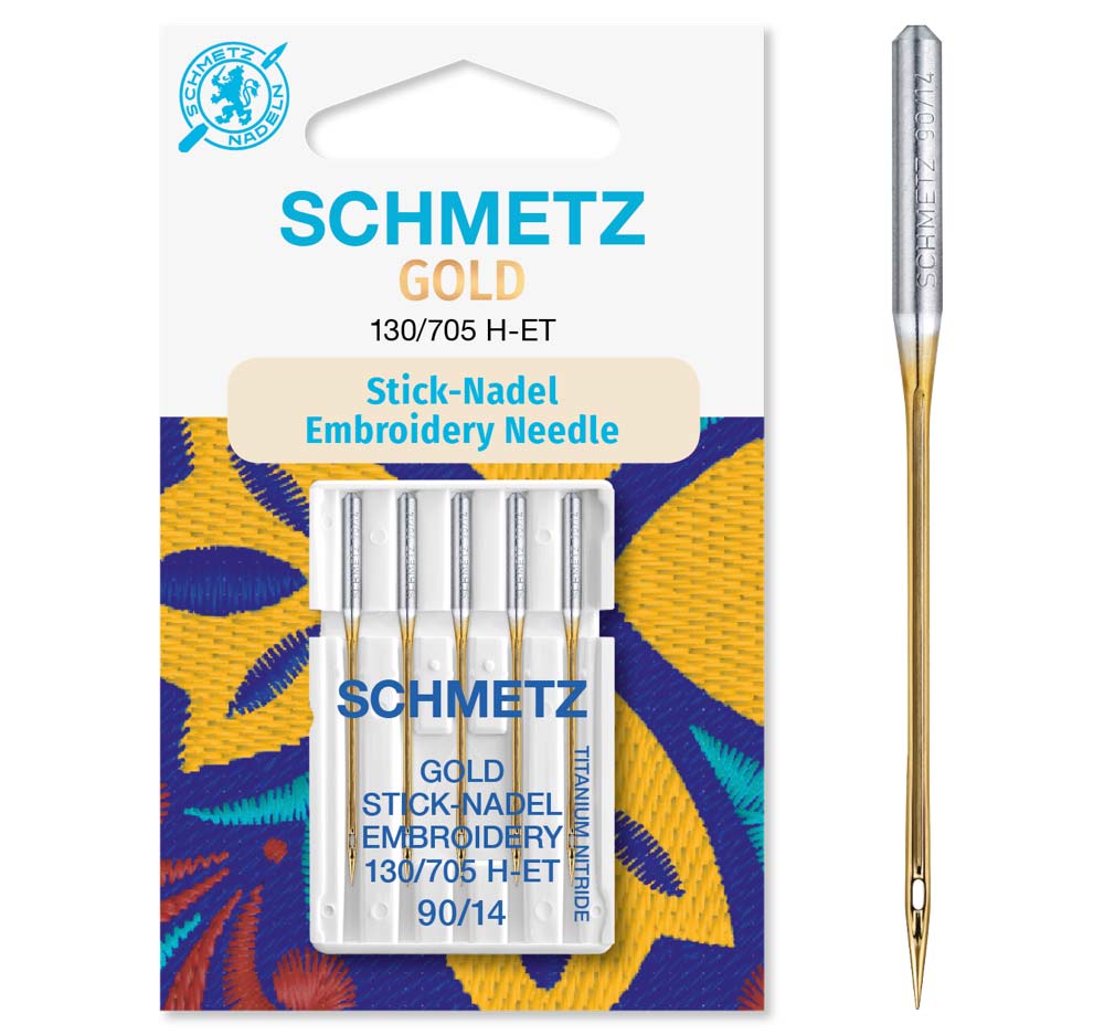 Sticknadel GOLD Stärke 90, 5er Pack (Schmetz)