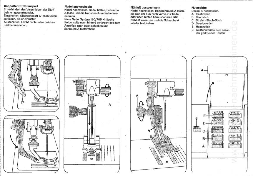 Anleitung Pfaff 1213 1214 1222E