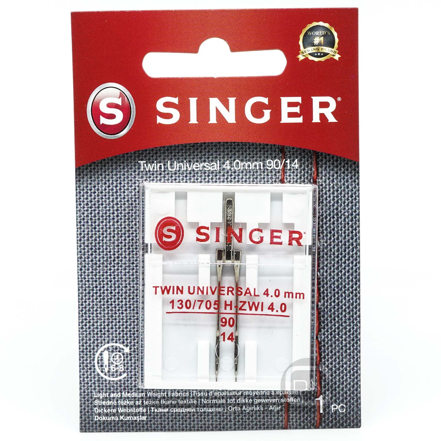 Zwillingsnadel 4 mm Universal Stärke 90 SINGER